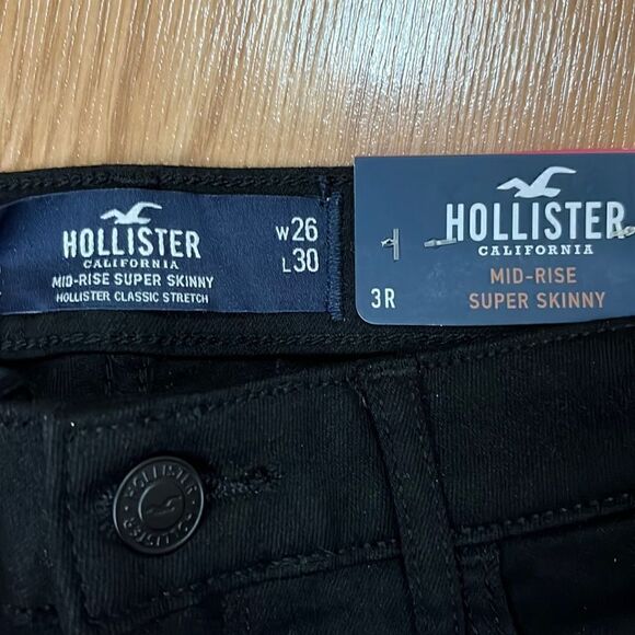 HOLLISTER Mid - Rise Size 3 R Width 26 and Length 30 Super Skinny Jeans - Picture 4 of 4